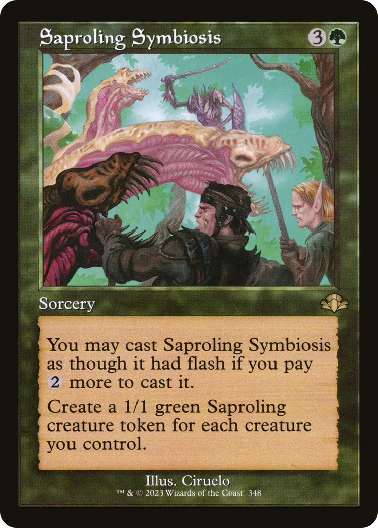 Saproling Symbiosis (Retro) [Dominaria Remastered] | Anubis Games and Hobby