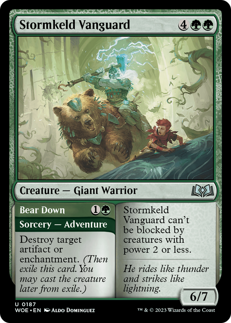 Stormkeld Vanguard // Bear Down [Wilds of Eldraine] | Anubis Games and Hobby