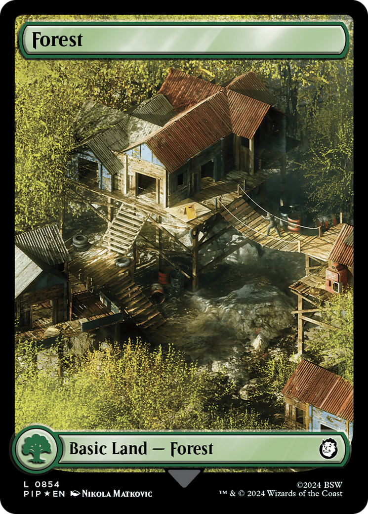Forest (0854) (Surge Foil) [Fallout] | Anubis Games and Hobby