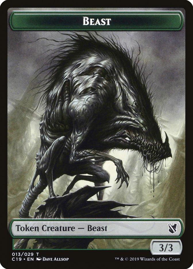 Beast Token (013/029) [Commander 2019 Tokens] | Anubis Games and Hobby