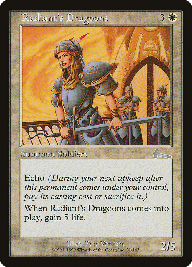 Radiant's Dragoons [Urza's Legacy] | Anubis Games and Hobby