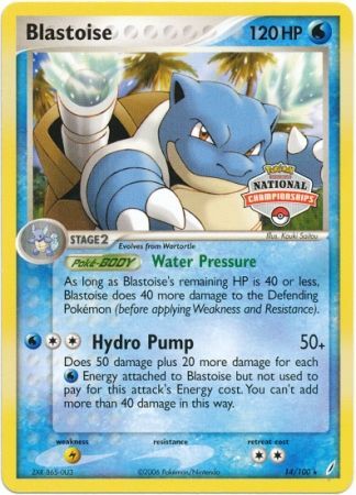 Blastoise (14/100) (National Championship Promo) [EX: Crystal Guardians] | Anubis Games and Hobby