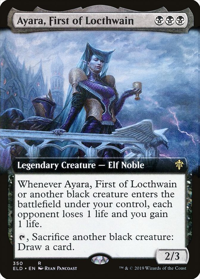 Ayara, First of Locthwain (Extended Art) [Throne of Eldraine] | Anubis Games and Hobby