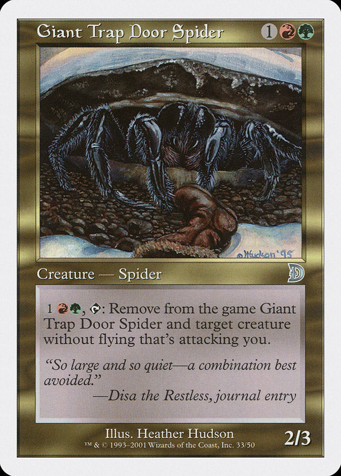 Giant Trap Door Spider [Deckmasters] | Anubis Games and Hobby