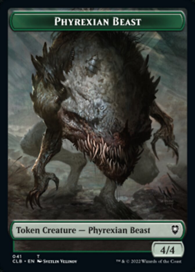 Phyrexian Beast // Wurm Double-Sided Token [Commander Legends: Battle for Baldur's Gate Tokens] | Anubis Games and Hobby