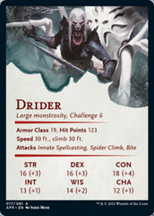 Drider Art Card [Dungeons & Dragons: Adventures in the Forgotten Realms Art Series] | Anubis Games and Hobby