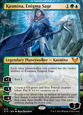 Kasmina, Enigma Sage (Borderless) [Strixhaven: School of Mages] | Anubis Games and Hobby