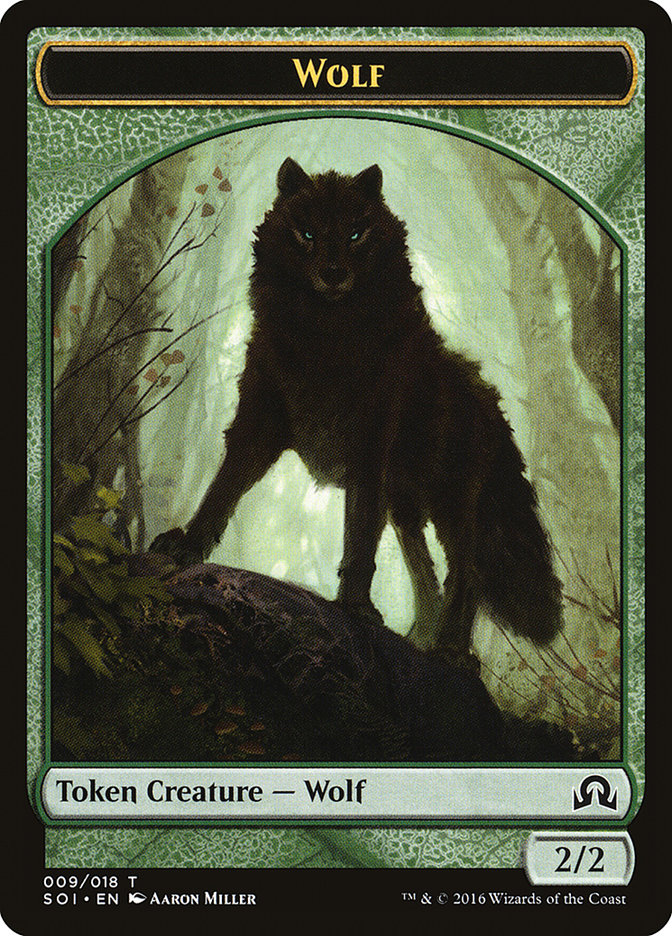 Wolf Token [Shadows over Innistrad Tokens] | Anubis Games and Hobby