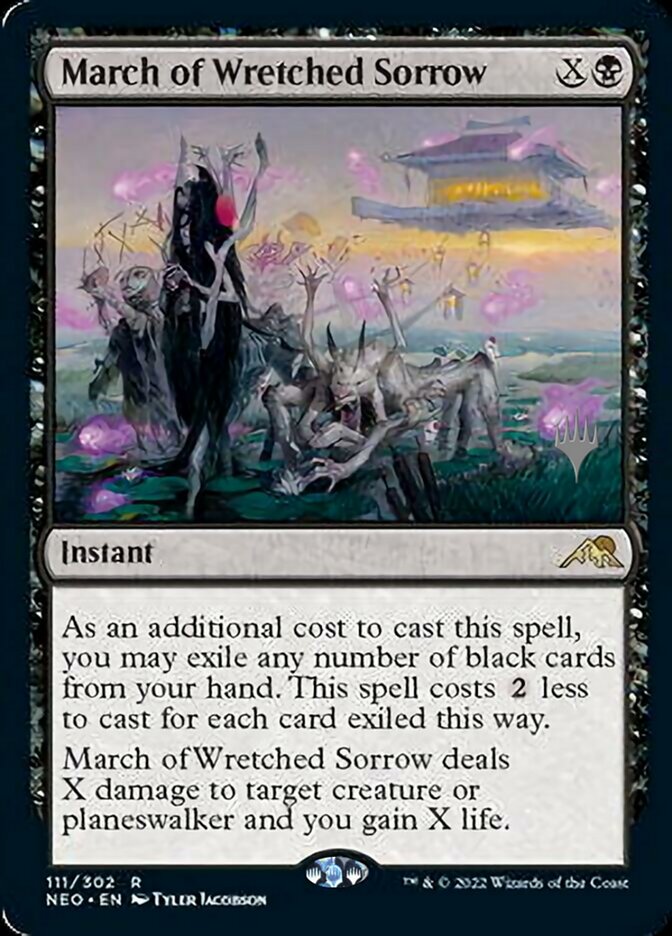 March of Wretched Sorrow (Promo Pack) [Kamigawa: Neon Dynasty Promos] | Anubis Games and Hobby