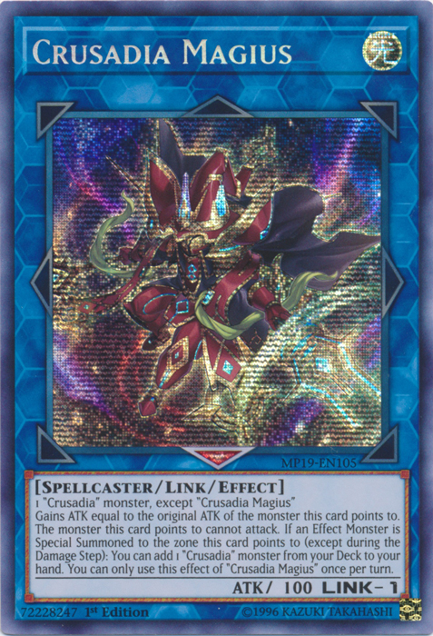 Crusadia Magius [MP19-EN105] Prismatic Secret Rare | Anubis Games and Hobby