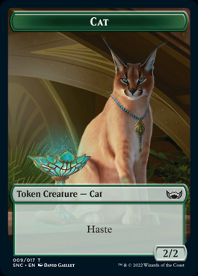 Cat // Rhino Warrior Double-Sided Token [Streets of New Capenna Tokens] | Anubis Games and Hobby