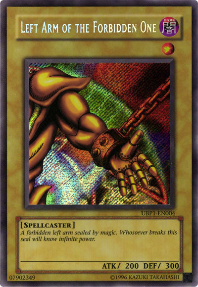 Left Arm of the Forbidden One [UBP1-EN004] Secret Rare | Anubis Games and Hobby