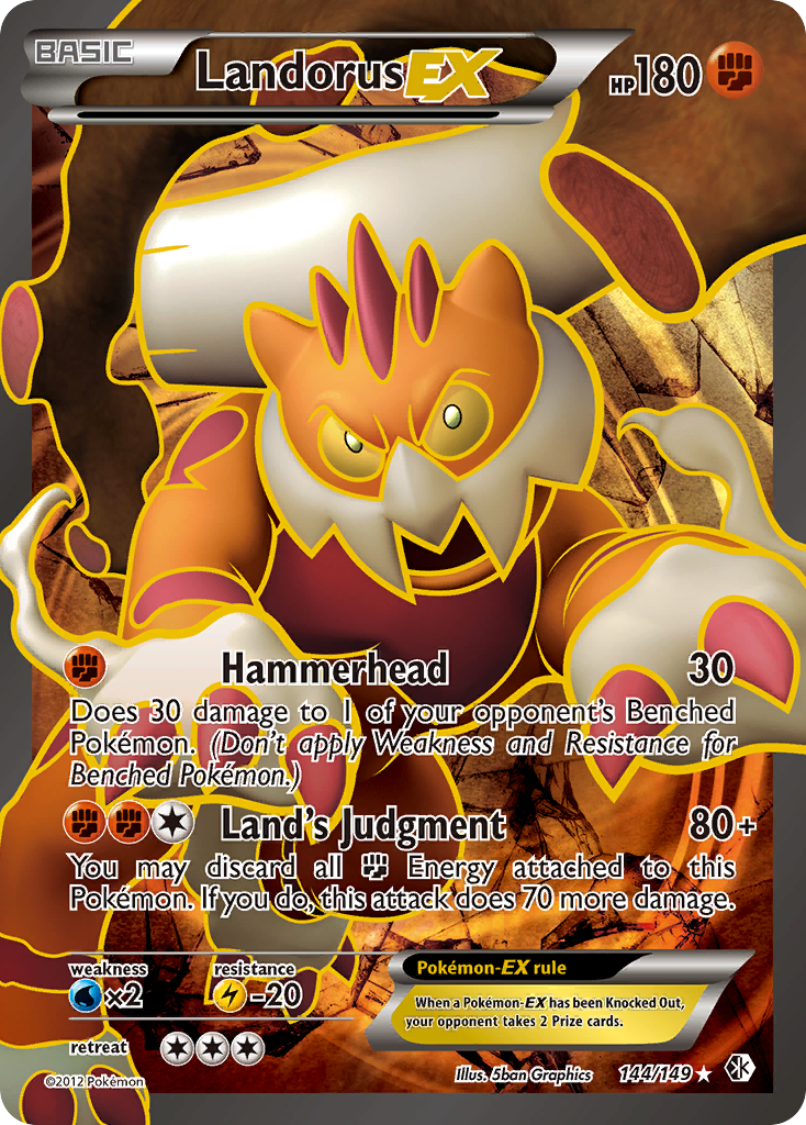 Landorus EX (144/149) [Black & White: Boundaries Crossed] | Anubis Games and Hobby