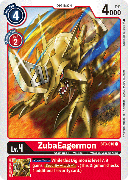 ZubaEagermon [BT3-010] [Release Special Booster Ver.1.5] | Anubis Games and Hobby