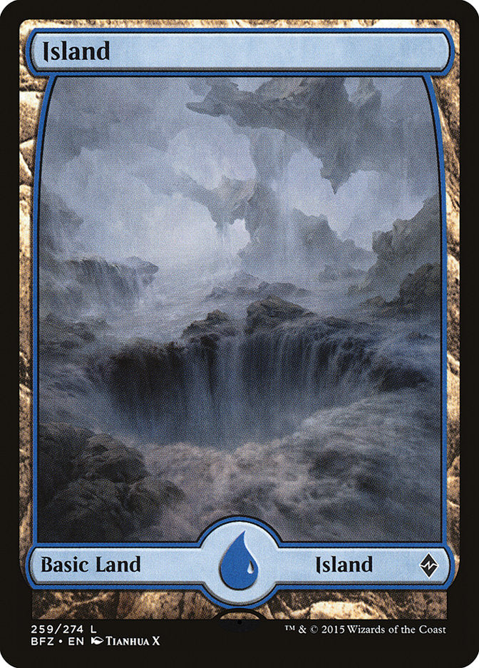 Island (259) (Full Art) [Battle for Zendikar] | Anubis Games and Hobby