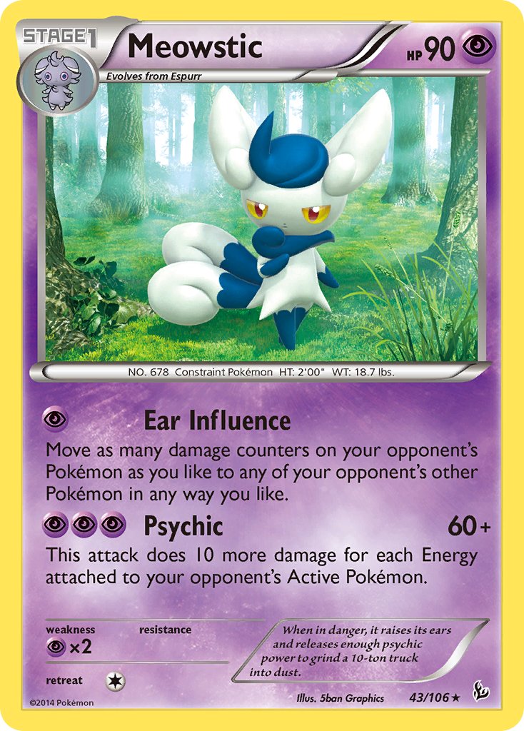 Meowstic (43/106) (Theme Deck Exclusive) [XY: Flashfire] | Anubis Games and Hobby