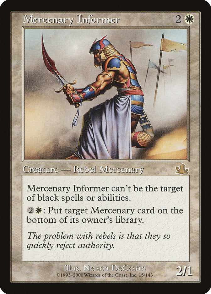 Mercenary Informer [Prophecy] | Anubis Games and Hobby