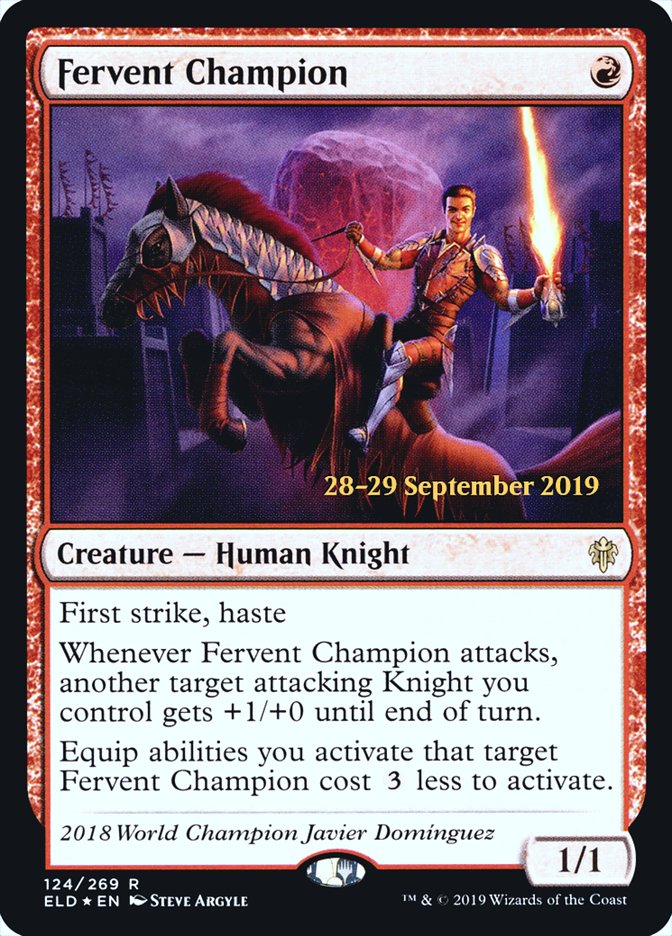 Fervent Champion [Throne of Eldraine Prerelease Promos] | Anubis Games and Hobby