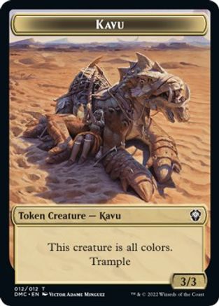 Kavu // Angel Double-Sided Token [Dominaria United Commander Tokens] | Anubis Games and Hobby