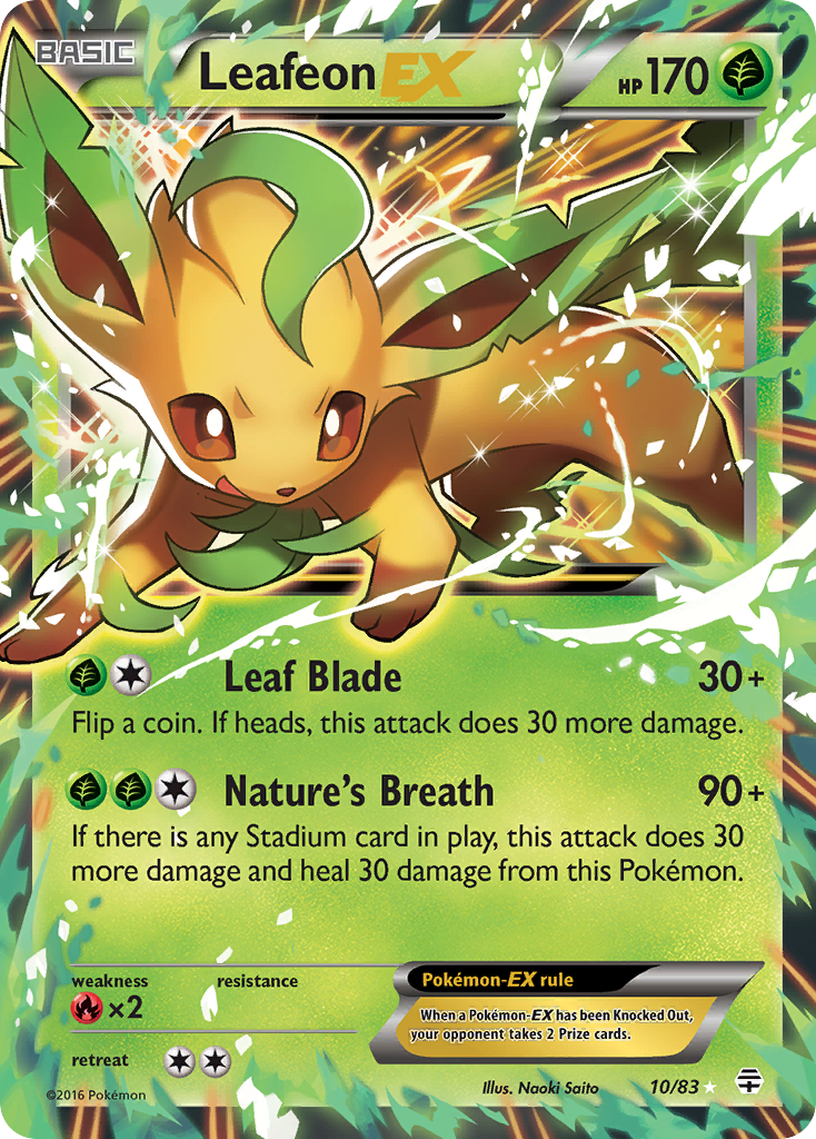 Leafeon EX (10/83) [XY: Generations] | Anubis Games and Hobby