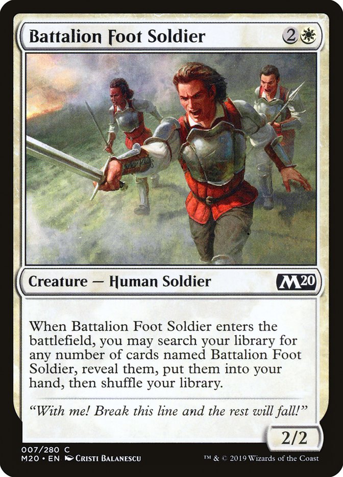 Battalion Foot Soldier [Core Set 2020] | Anubis Games and Hobby