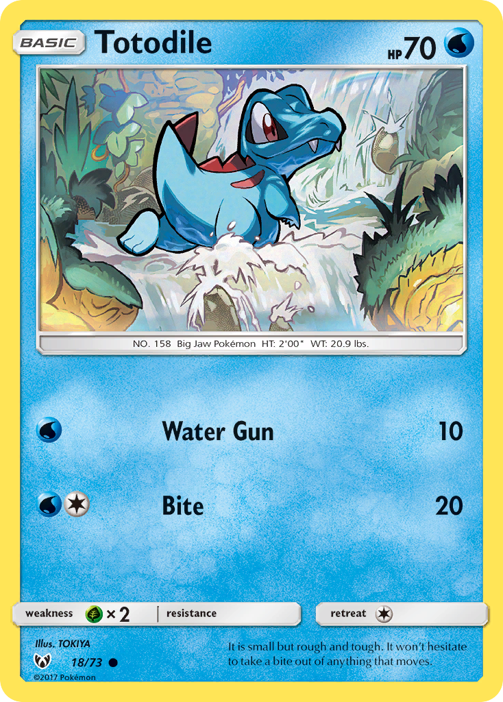 Totodile (18/73) [Sun & Moon: Shining Legends] | Anubis Games and Hobby
