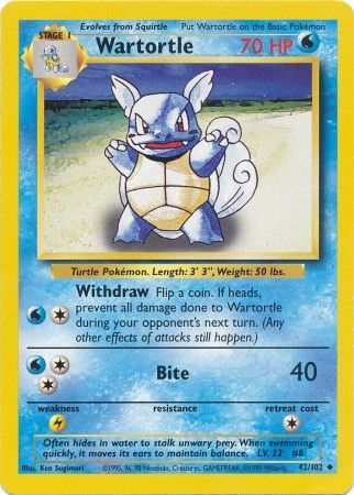 Wartortle (42/102) [Base Set Unlimited] | Anubis Games and Hobby