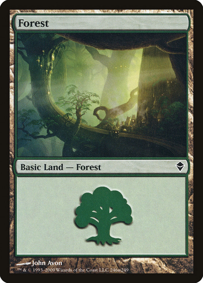 Forest (246a) [Zendikar] | Anubis Games and Hobby