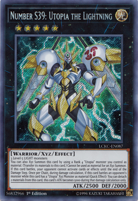 Number S39: Utopia the Lightning [LCKC-EN087] Secret Rare | Anubis Games and Hobby