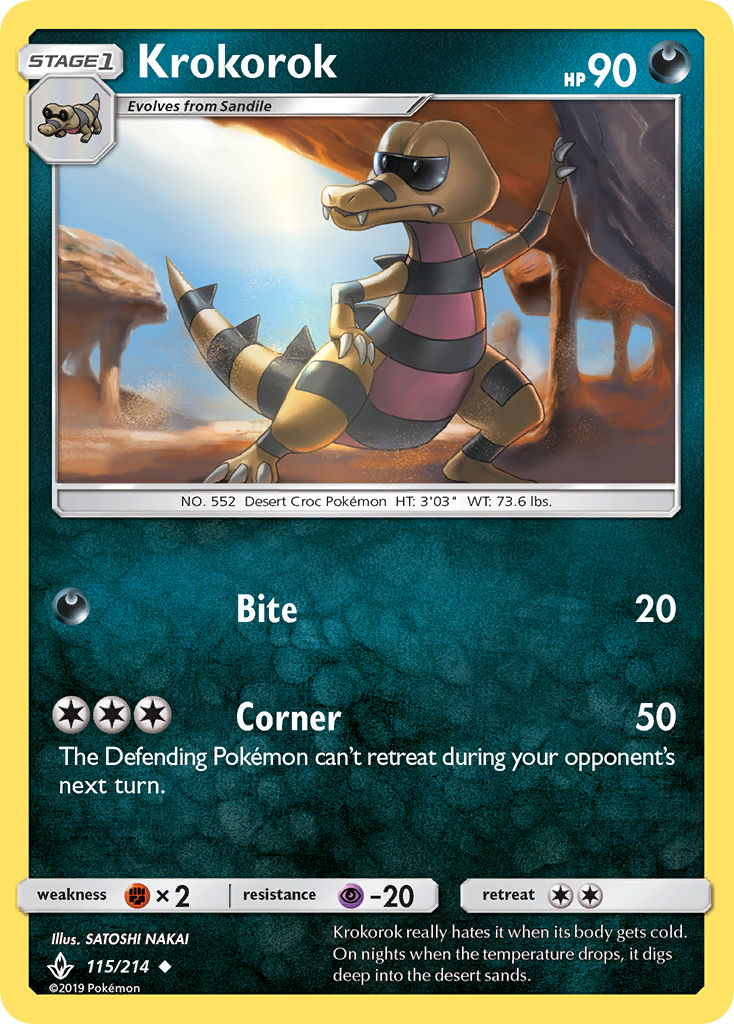 Krokorok (115/214) [Sun & Moon: Unbroken Bonds] | Anubis Games and Hobby