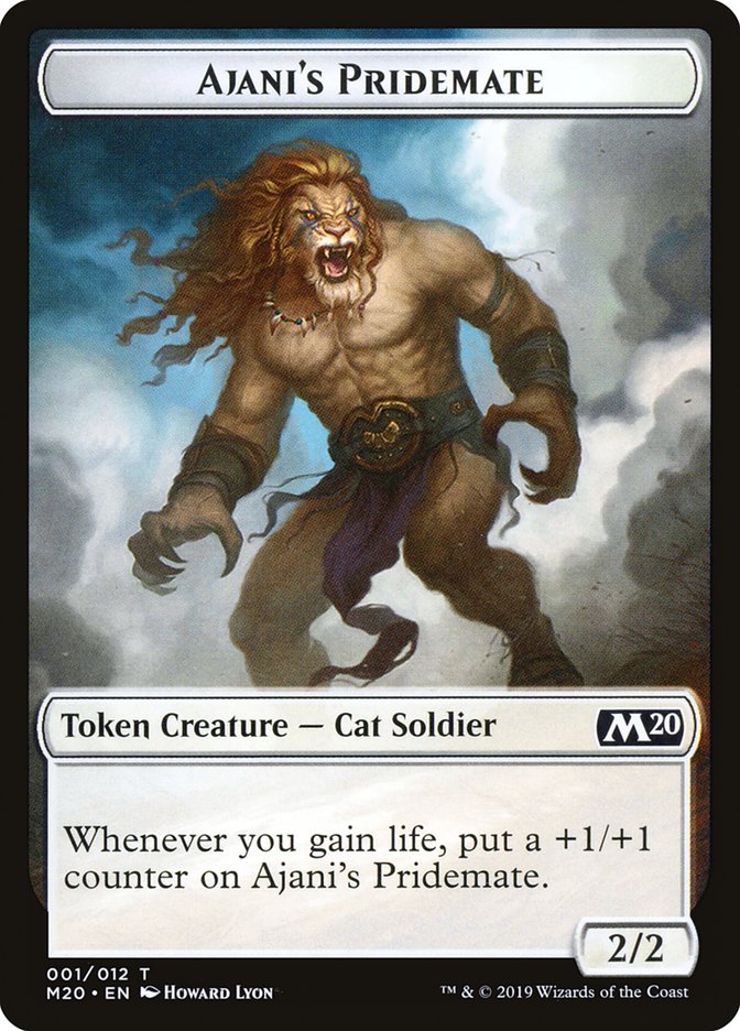 Ajani's Pridemate Token [Core Set 2020 Tokens] | Anubis Games and Hobby