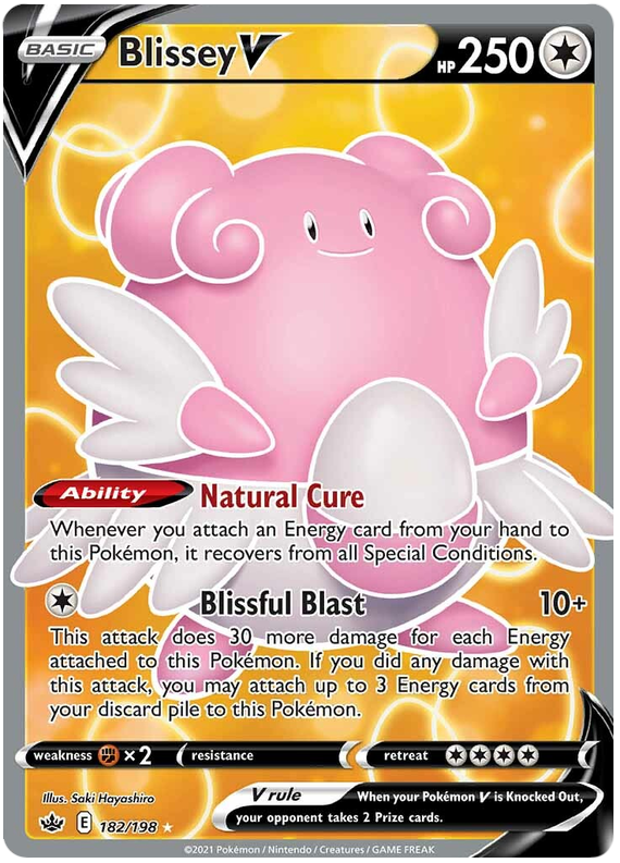 Blissey V (182/198) [Sword & Shield: Chilling Reign] | Anubis Games and Hobby