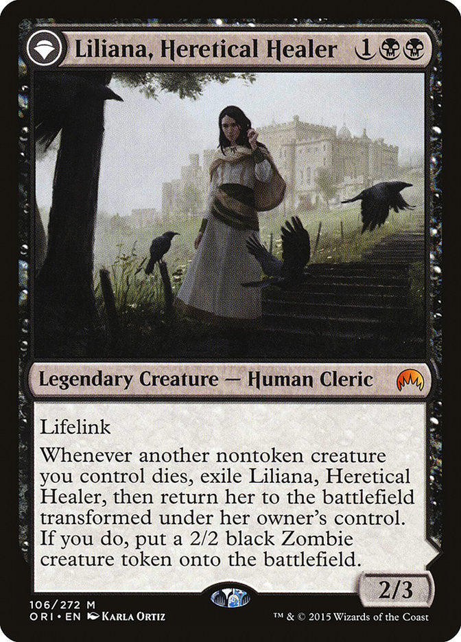 Liliana, Heretical Healer // Liliana, Defiant Necromancer [Magic Origins] | Anubis Games and Hobby