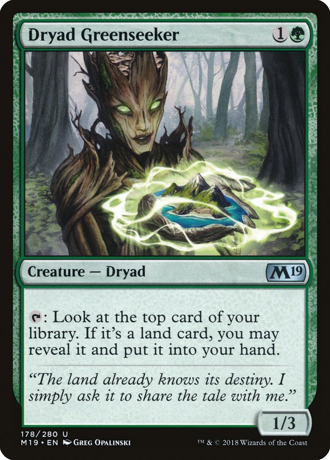 Dryad Greenseeker [Core Set 2019] | Anubis Games and Hobby