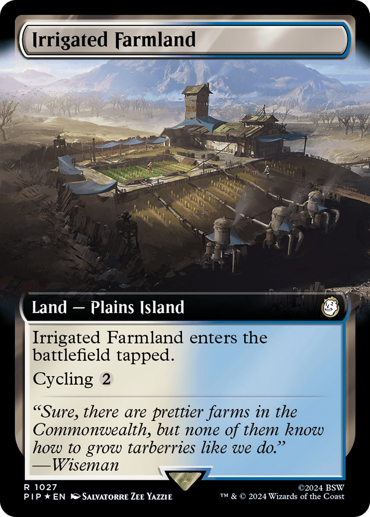 Irrigated Farmland (Extended Art) (Surge Foil) [Fallout] | Anubis Games and Hobby