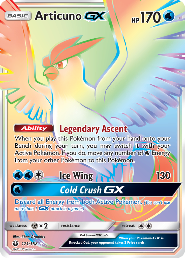 Articuno GX (171/168) [Sun & Moon: Celestial Storm] | Anubis Games and Hobby