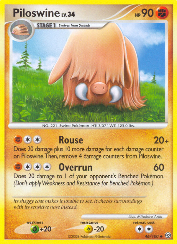 Piloswine (46/100) [Diamond & Pearl: Stormfront] | Anubis Games and Hobby