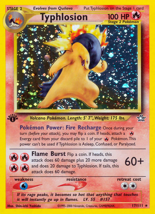 Typhlosion (17/111) [Neo Genesis 1st Edition] | Anubis Games and Hobby