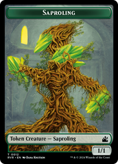 Saproling // Bird Illusion Double-Sided Token [Ravnica Remastered Tokens] | Anubis Games and Hobby