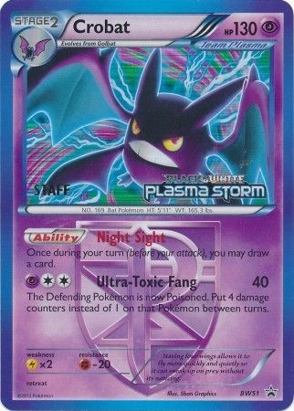 Crobat Team Plasma (BW51) (Staff Prerelease Promo) [Black & White: Black Star Promos] | Anubis Games and Hobby