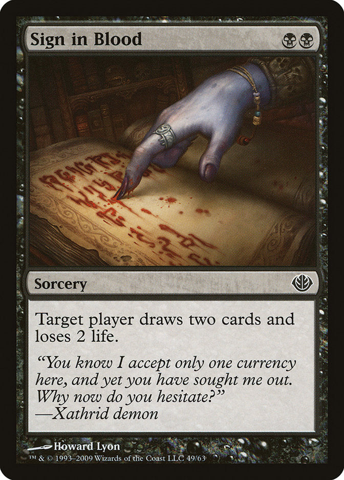 Sign in Blood [Duel Decks: Garruk vs. Liliana] | Anubis Games and Hobby