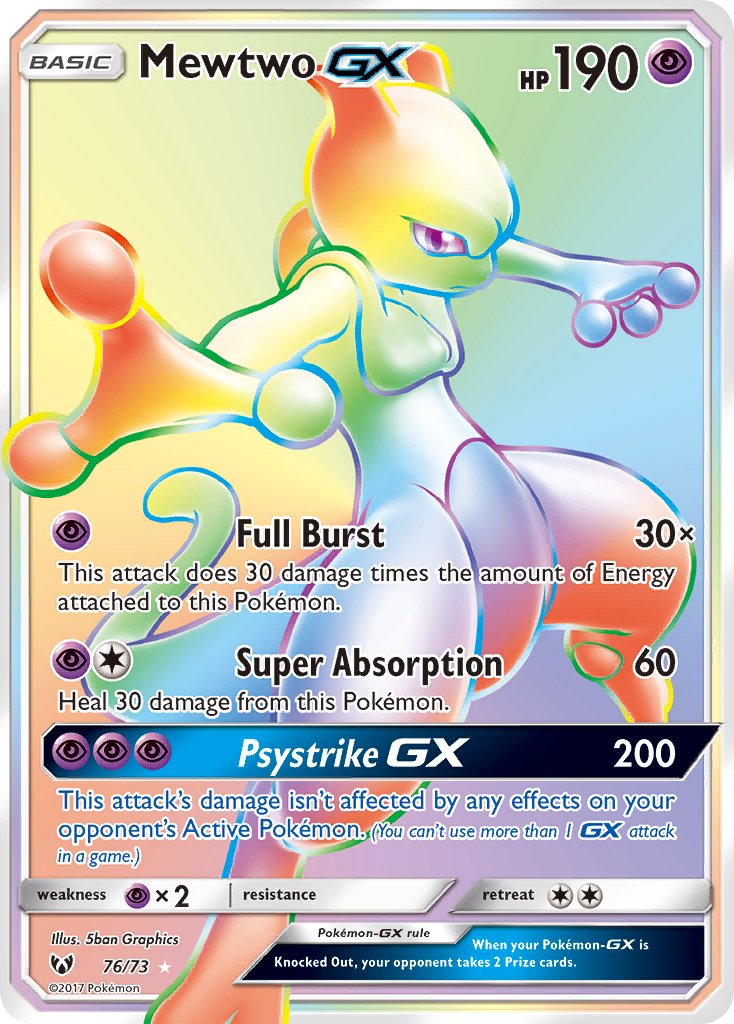 Mewtwo GX (76/73) [Sun & Moon: Shining Legends] | Anubis Games and Hobby