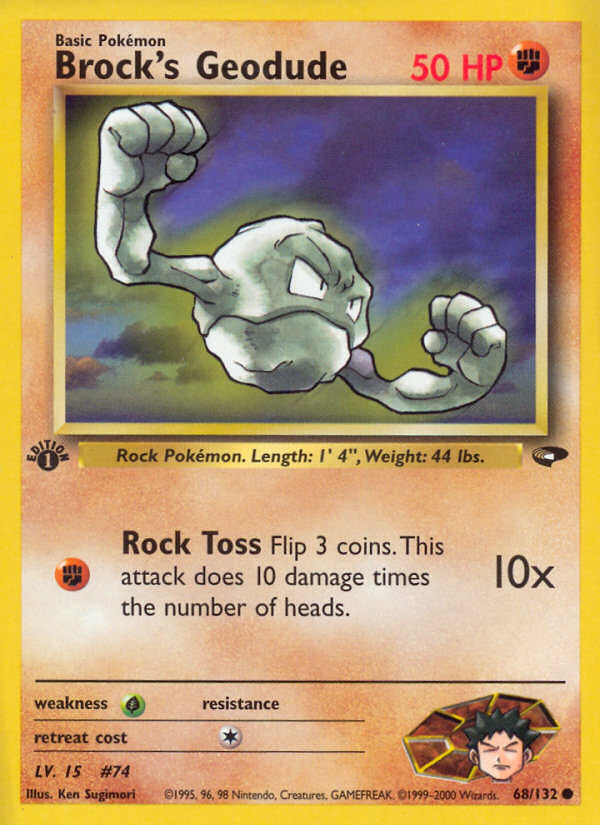 Brock's Geodude (68/132) [Gym Challenge 1st Edition] | Anubis Games and Hobby