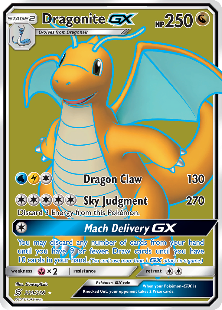 Dragonite GX (229/236) [Sun & Moon: Unified Minds] | Anubis Games and Hobby