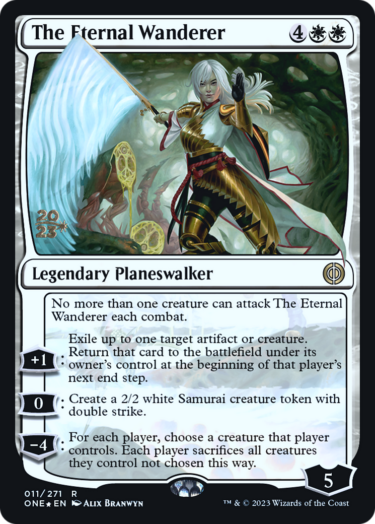 The Eternal Wanderer [Phyrexia: All Will Be One Prerelease Promos] | Anubis Games and Hobby