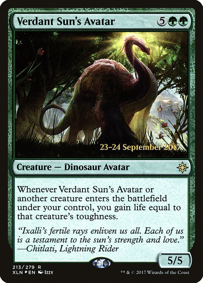 Verdant Sun's Avatar [Ixalan Prerelease Promos] | Anubis Games and Hobby