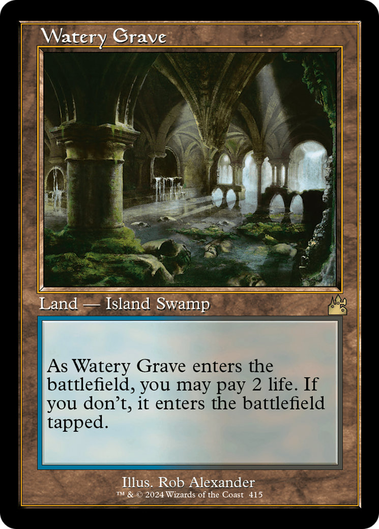 Watery Grave (Retro) [Ravnica Remastered] | Anubis Games and Hobby