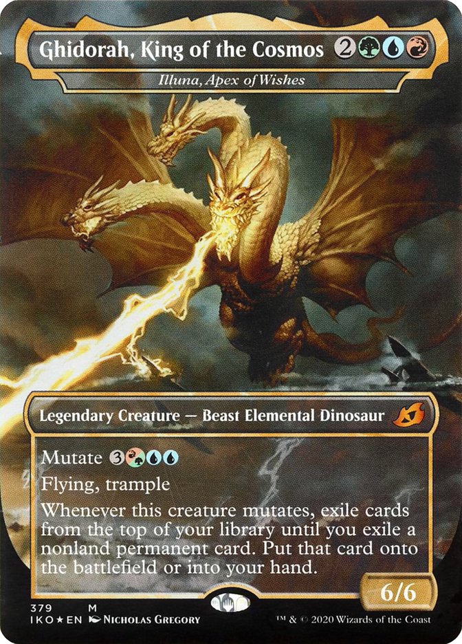 Illuna, Apex of Wishes - Ghidorah, King of the Cosmos (Godzilla Series) [Ikoria: Lair of Behemoths] | Anubis Games and Hobby