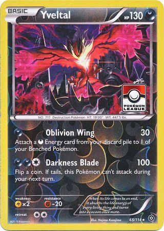 Yveltal (65/114) (Steam Siege League Promo) [XY: Steam Siege] | Anubis Games and Hobby