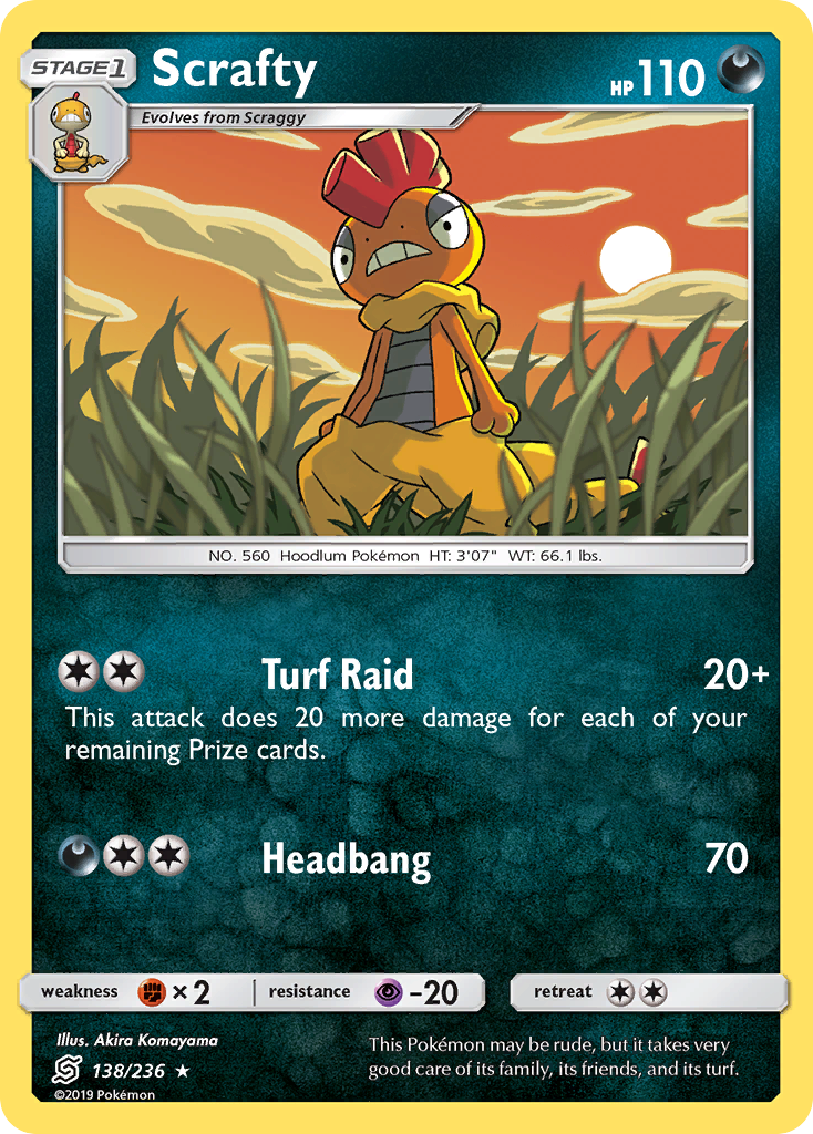 Scrafty (138/236) [Sun & Moon: Unified Minds] | Anubis Games and Hobby